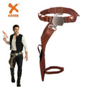 Xcoser Han Solo Belt Holster Cosplay Costume Props Gun Strap Replica PU Leather