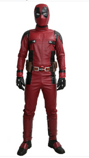 【New arrival】Xcoser Deadpool Costume A set Cosplay Costume PU Outfit with Latex Mask Halloween Christmas
