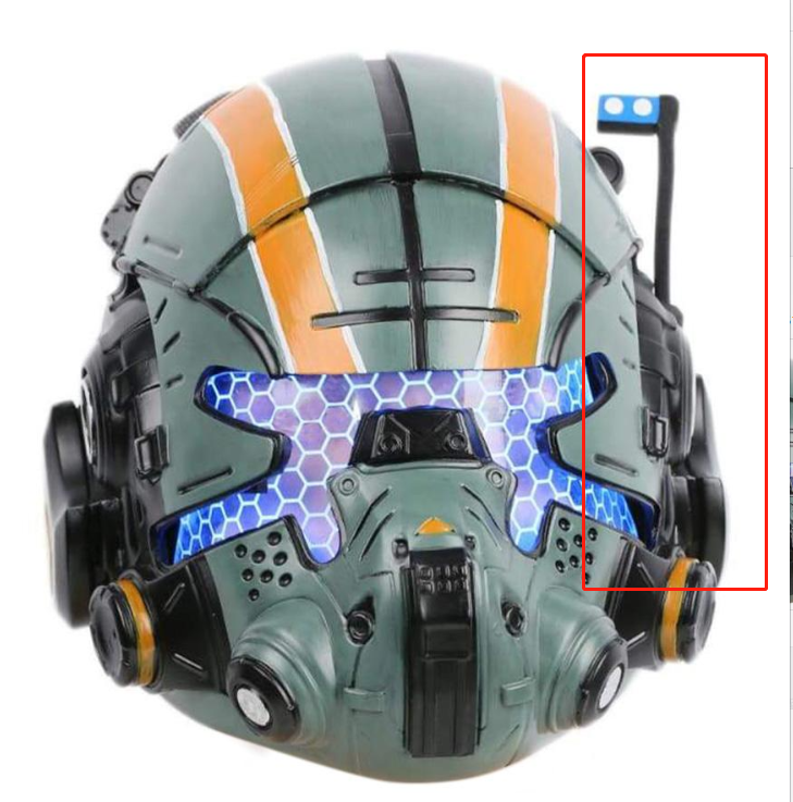 Xcoser Titanfall 2 Jack Cooper Helmet Deluxe Titan 2 Resin LED Mask for Men Halloween Cosplay