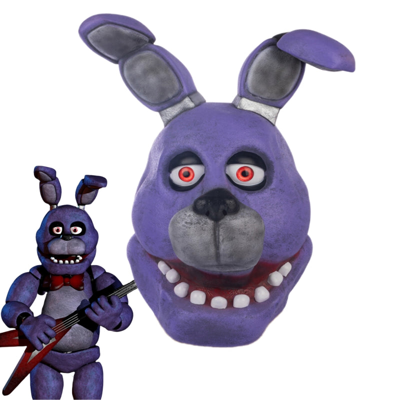 【5% off】Xcoser Five Nights at Freddy's Bonnie Rabbit Cosplay Masks Helmet Latex Full Head Adult Halloween