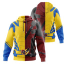 【New Arrival】Xcoser Movie Deadpool 3 Wade Wilson Wolverine Hoodie Mens Sweatshirt Cosplay Costumes