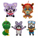 【Special deal，Minimum delivery of two】Xcoser 2024 Game Indigo Park Raccoon Plush Doll Toys Soft Stuffed Kids Fans Gift