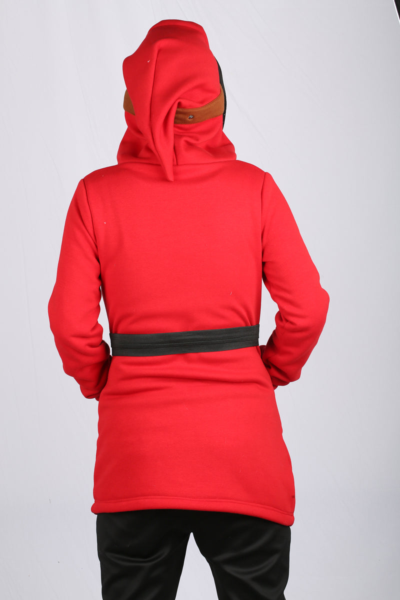 Xcoser Mario Series Shy Guy Hoodie Women's Hooded Sweatshirt Cosplay Costume