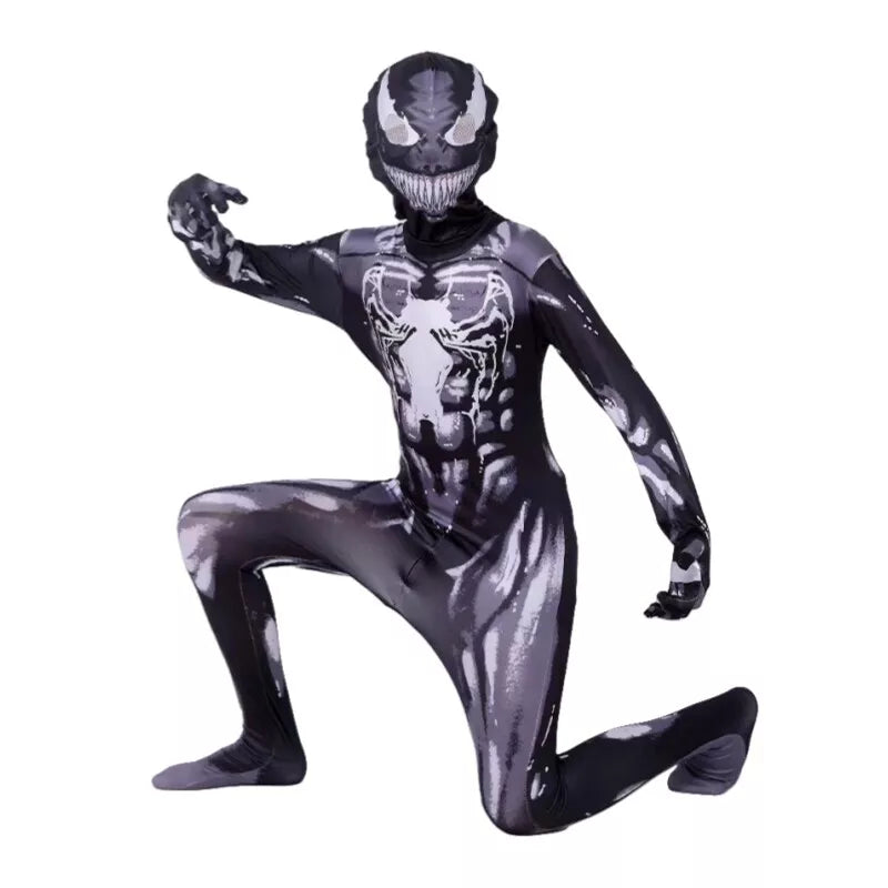 【New Arrival，Second item half price】Xcoser Kids Boys Superhero Spiderman Venom Cosplay Bodysuit