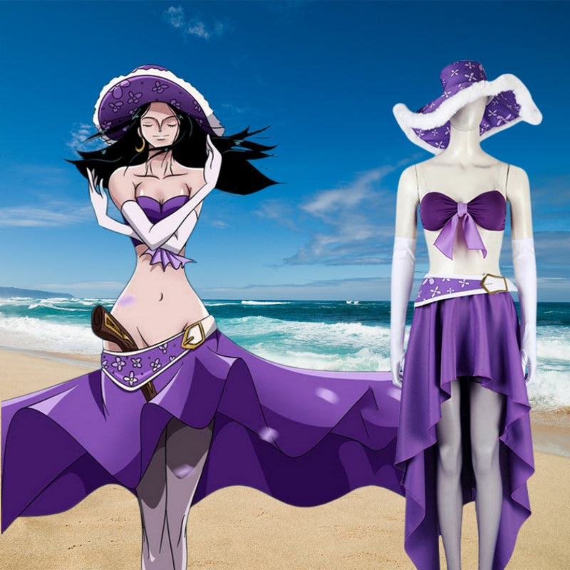 【New Arrival】Xcoser Anime One Piece Nico Robin 15th Anniversary Cosplay Costume With Hat Full Set
