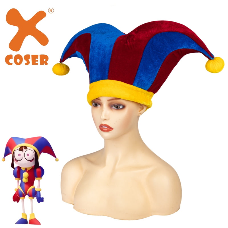 【20% off】Xcoser  The Amazing Digital Circus The Amazing Digital Circus Pomni Cosplay Hats Adult/Kids Clown Hats