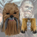 【New Arrival】Star Wars Chewbacca Cosplay Masks & Gloves Latex Mouth Movable Halloween Props
