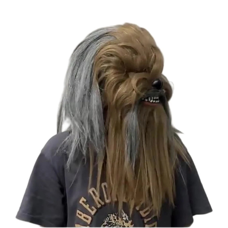 【New Arrival】Star Wars Chewbacca Cosplay Masks & Gloves Latex Mouth Movable Halloween Props