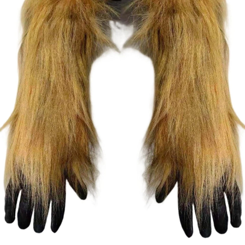 【New Arrival】Star Wars Chewbacca Cosplay Masks & Gloves Latex Mouth Movable Halloween Props
