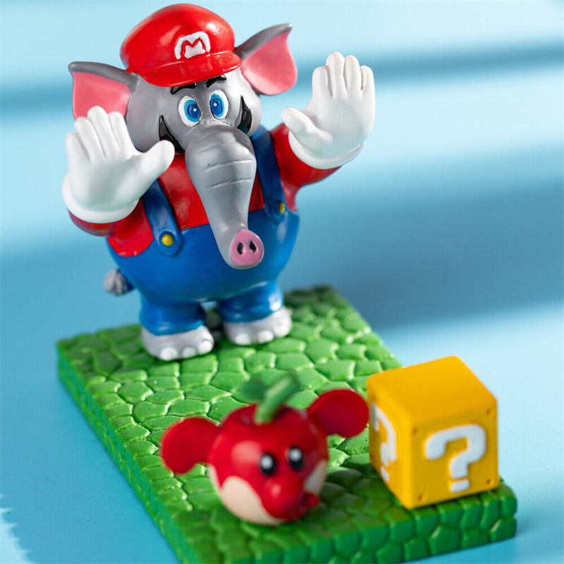 Xcoser Super Mario Bros Elephant Mario Decors Action Figure Phone Stand Holder