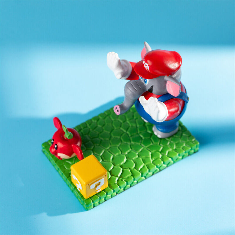 Xcoser Super Mario Bros Elephant Mario Decors Action Figure Phone Stand Holder