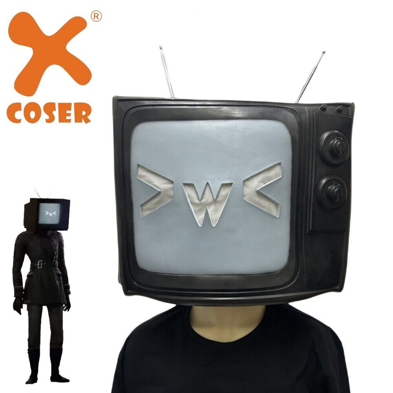 【New Arrival】Xcoser 2023 Skibidi Toilet TV Woman Cosplay Mask Helmet Latex Full Head Adult
