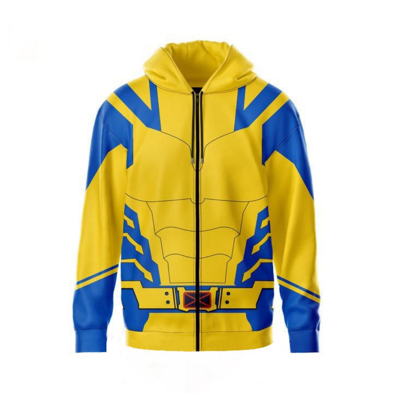 Xcoser Movie Deadpool 3 Wade Wilson Wolverine Hoodie Mens Sweatshirt Cosplay Costumes