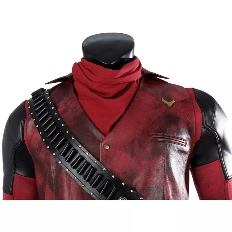 【New Arrival】Xcoser Deadpool 3 Wade Wilson Cowboy Deadpool Cosplay Costume Jumpsuit Full Set