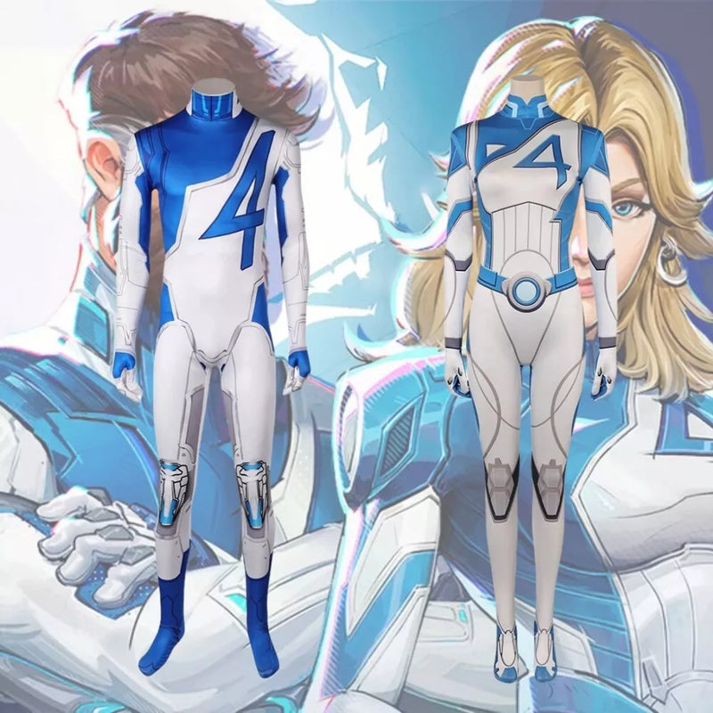 【New Arrival】Xcoser 2024 Game Marvel Rival Mister Fantastic Invisible Woman Bodysuit Cosplay Costume