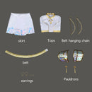 Xcoser K-Pop Demon Hunters Rumi Mira Zoey Stage Cosplay Musicial Costume Upgraded White