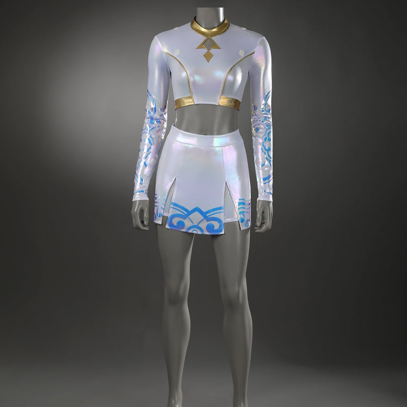 Xcoser K-Pop Demon Hunters Rumi Mira Zoey Stage Cosplay Musicial Costume Upgraded White