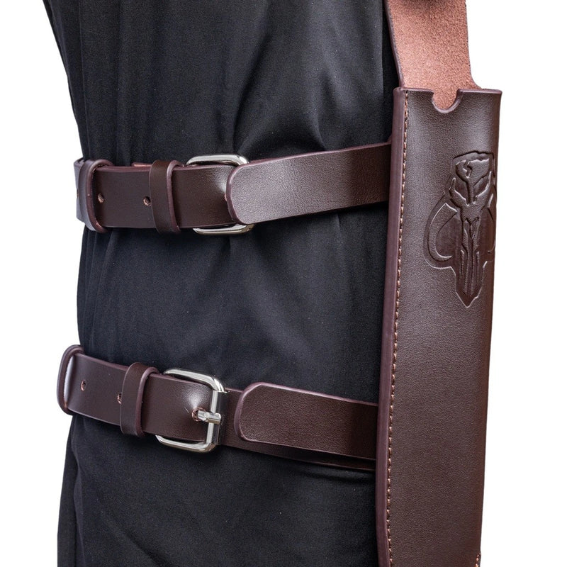 Xcoser Star Wars Mandalorian Vibroblade Knife Sheath Holder Pouch Straps Leather