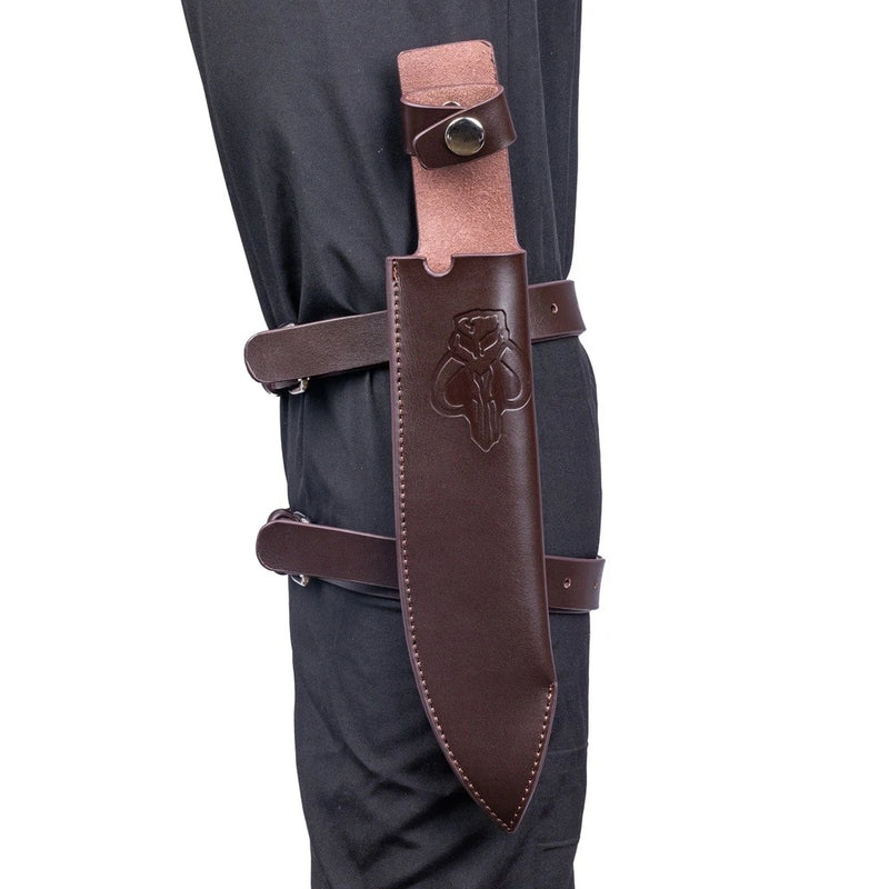 Xcoser Star Wars Mandalorian Vibroblade Knife Sheath Holder Pouch Straps Leather