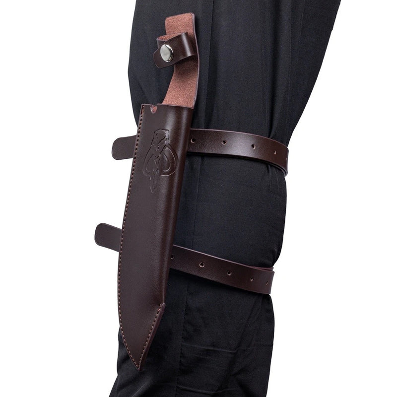Xcoser Star Wars Mandalorian Vibroblade Knife Sheath Holder Pouch Straps Leather