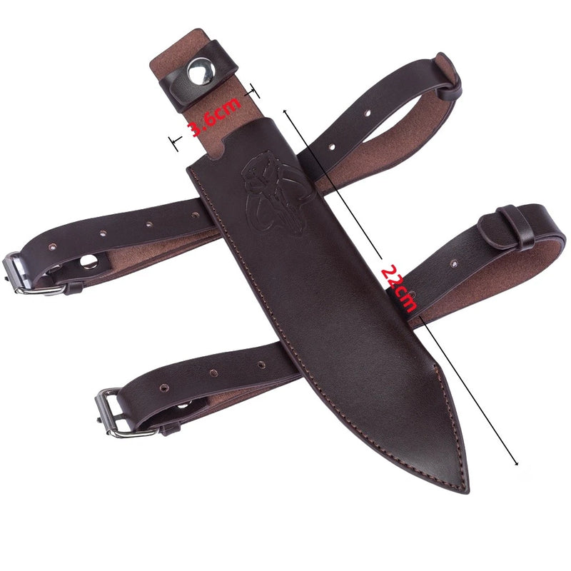 Xcoser Star Wars Mandalorian Vibroblade Knife Sheath Holder Pouch Straps Leather