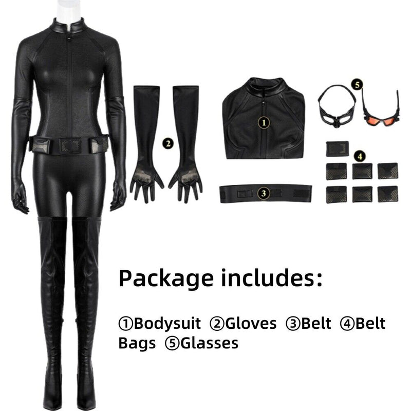 【New Arrival】Xcoser The Dark Knight Rises Catwoman Selina Cosplay Costume Bodysuit Full Set