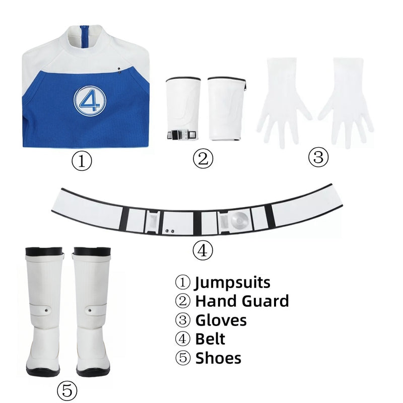 【New Arrival】Xcoser The Fantastic Four: First Steps Human Torch Johnny Storm Cosplay Bodysuit Full Set
