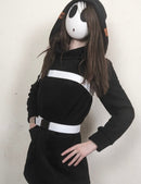 【New Arrival】Xcoser Mario Series Shy Guy Hoodie Women's Hooded Black Sweatshirt Cosplay Costume