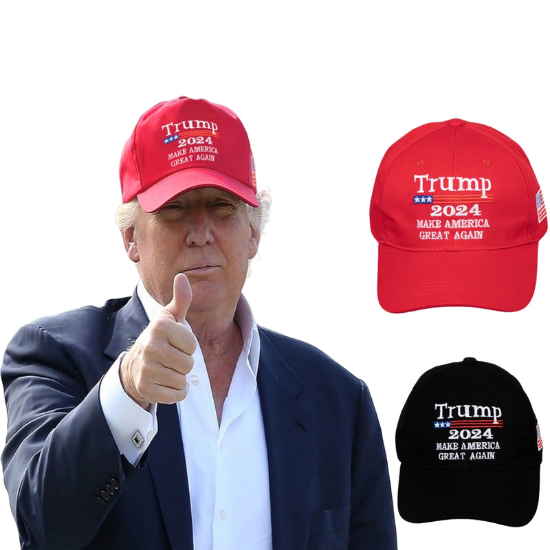 Xcoser 2024 MAGA Hat Trump Make America Great Again Hat, Slogan with USA Flag Cap Adjustable MAGA Hats for Men wonen Baseball Cap